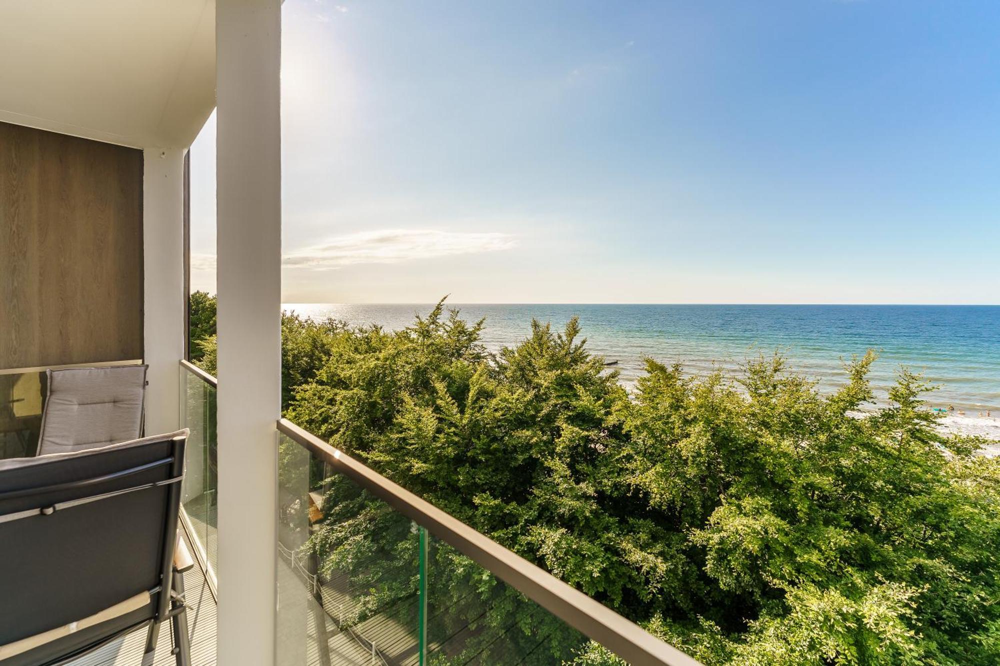 Apartament Kapitanski Z Widokiem Na Morze 4 Pietro - By Perlowa Przystan Rent Sianozety Bagian luar foto